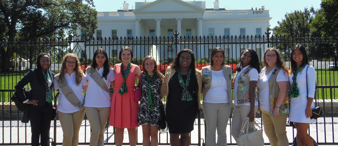Girl Scouts visit the White House in Washington, DC Girl Scouts visit the White House in Washington, DC