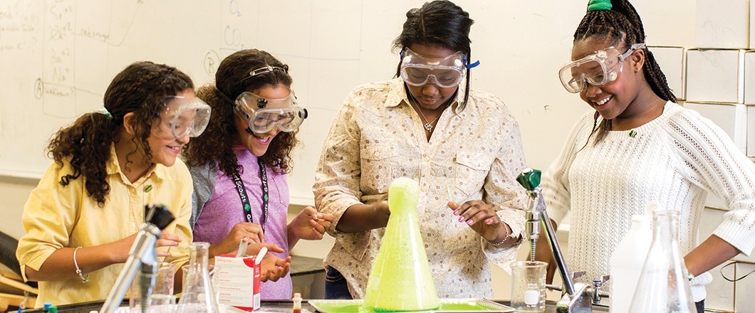 Girl Scout Cadettes explore science to become better problem-solvers and critical thinkers. Girl Scout Cadettes explore science to become better problem-solvers and critical thinkers.